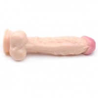 Dong 9.6" Realistic with Suction Cup Base Flesh Color
